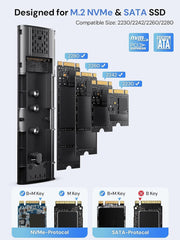 Dockteck M.2 NVMe SATA SSD Enclosure