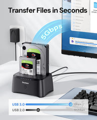 Dockteck USB 3.0 to SATA Dual Bay External Hard Drive Enclosure