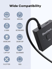 Dockteck USB C Switch, Bi-Directional Switcher - Dockteck